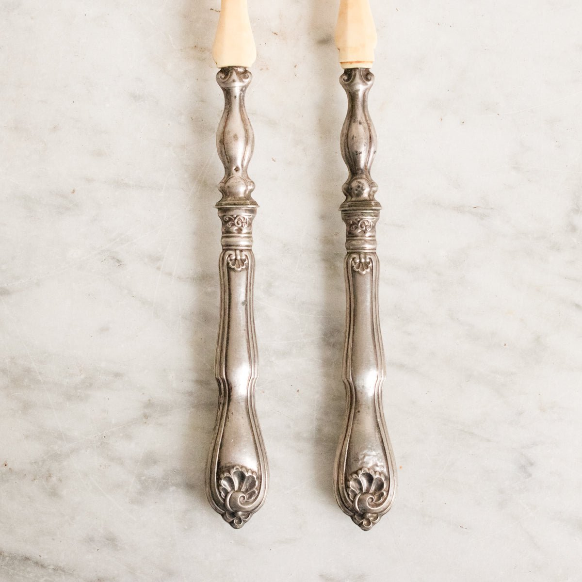 Antique Bone & Silver Serving Set - elsie green - The French Kitchen
