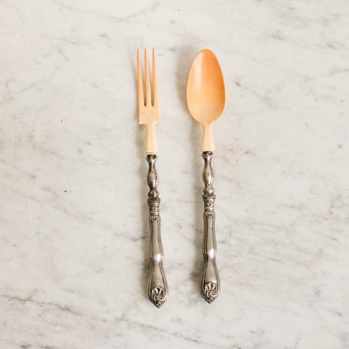 Antique Bone & Silver Serving Set - elsie green - The French Kitchen
