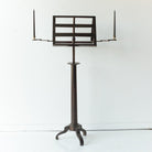 Antique Book Stand With Brass Candlesticks - elsie green - furniture