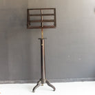 Antique Book Stand With Brass Candlesticks - elsie green - furniture