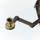 Antique Book Stand With Brass Candlesticks - elsie green - furniture