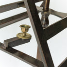 Antique Book Stand With Brass Candlesticks - elsie green - furniture