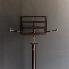 Antique Book Stand With Brass Candlesticks - elsie green - furniture