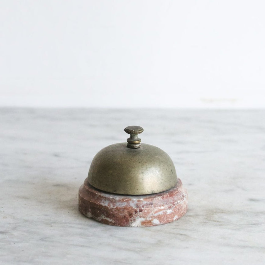 Antique Brass Hotel Bell - elsie green - decor