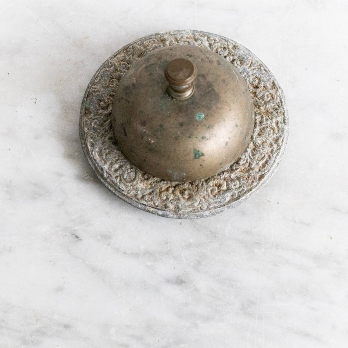 Antique Brass Hotel Bell - elsie green - decor