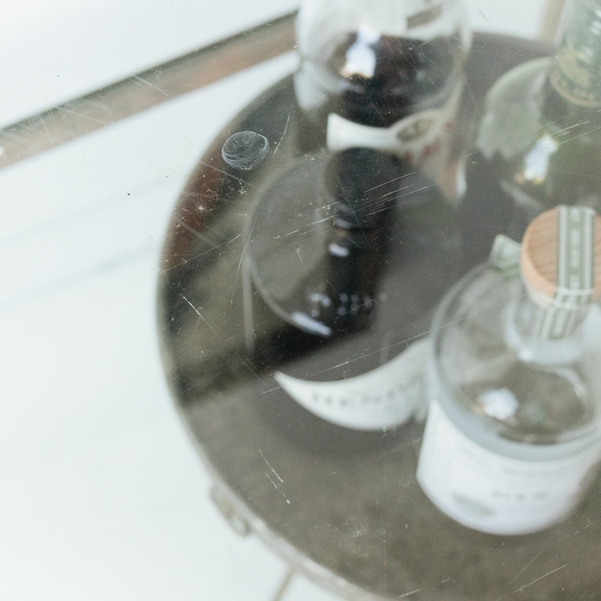 Antique Brass Side Table - elsie green - furniture