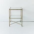 Antique Brass Side Table - elsie green - furniture