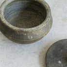Antique Carved Stone Pot with Lid - elsie green - the french kitchen