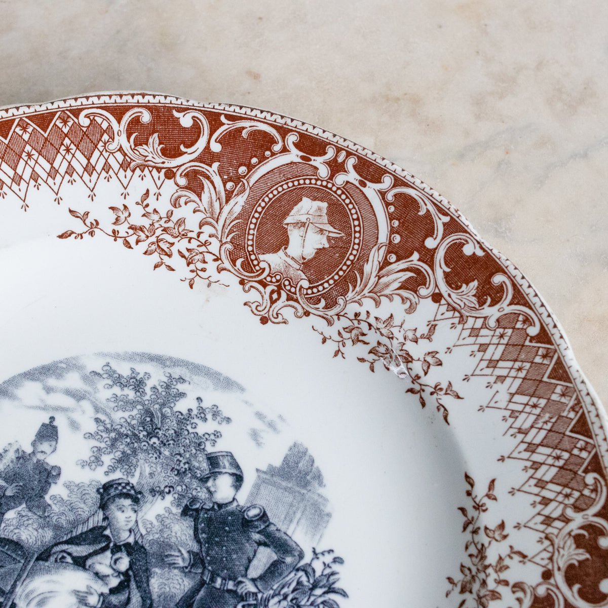 Antique Conversation Plate Set Of 4 - elsie green - The French Kitchen
