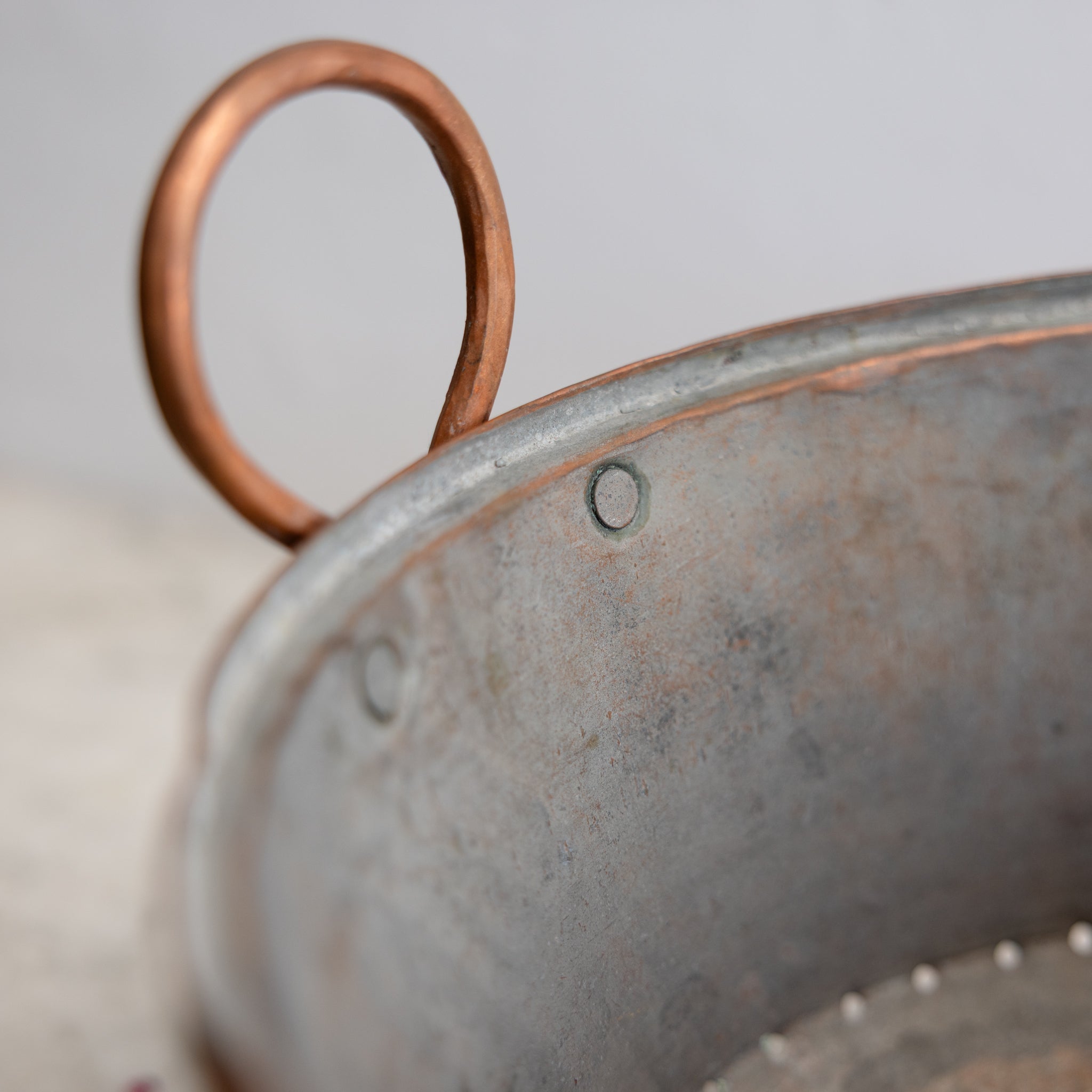 Antique Copper Colander - elsie green - the french kitchen