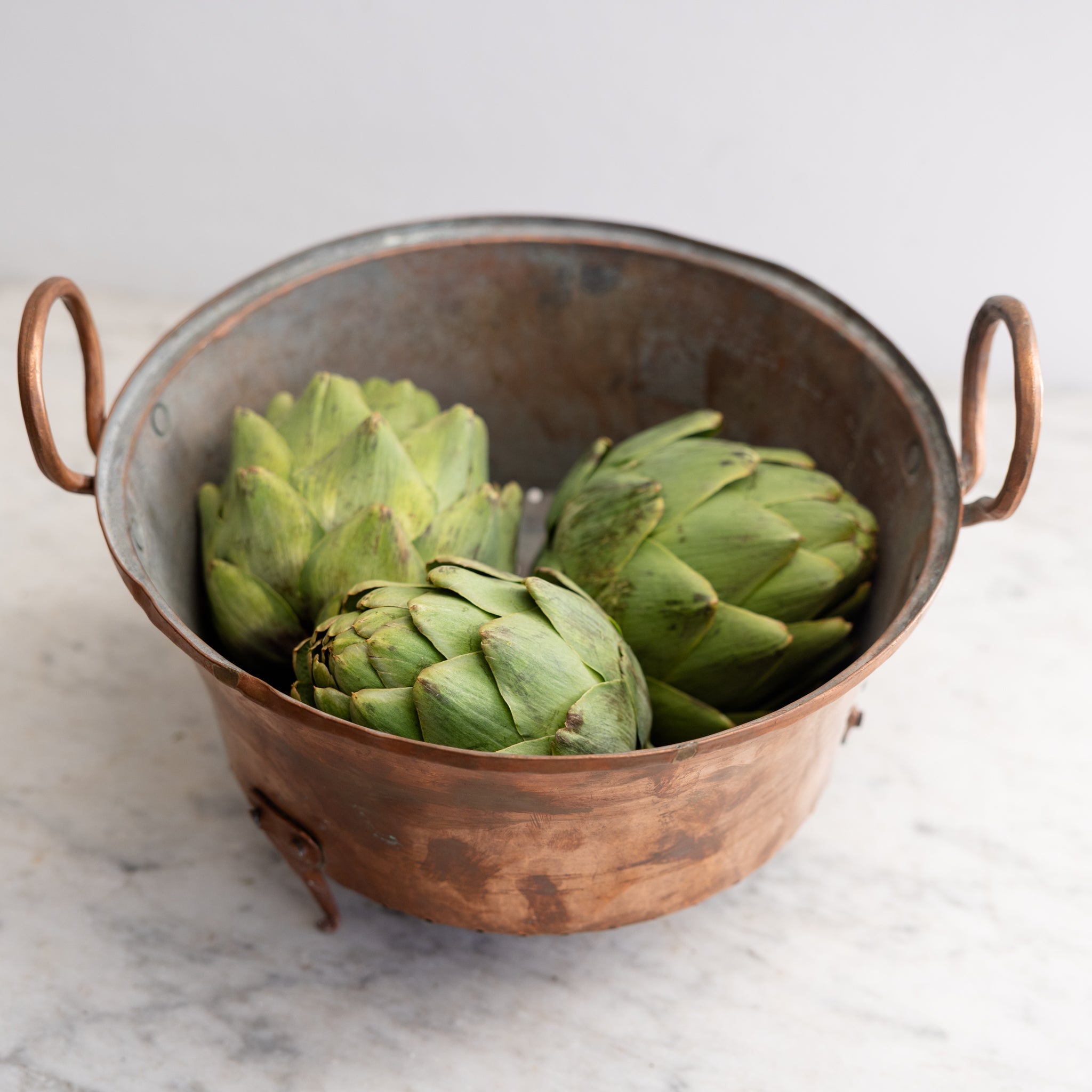 Antique Copper Colander - elsie green - the french kitchen