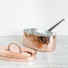 Antique Copper Pot With Lid - elsie green - the french kitchen
