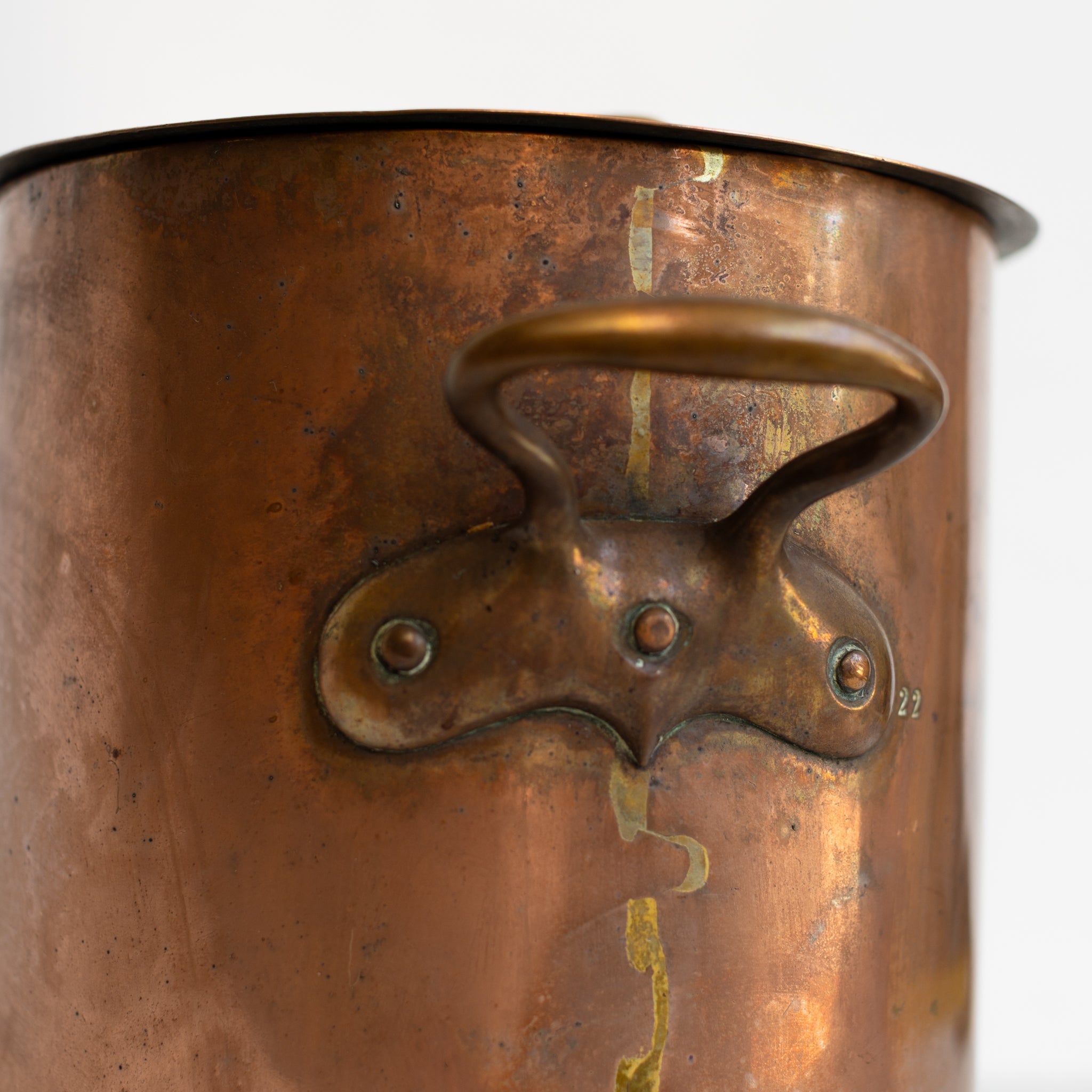 Antique Copper Stock Pot - elsie green - the french kitchen