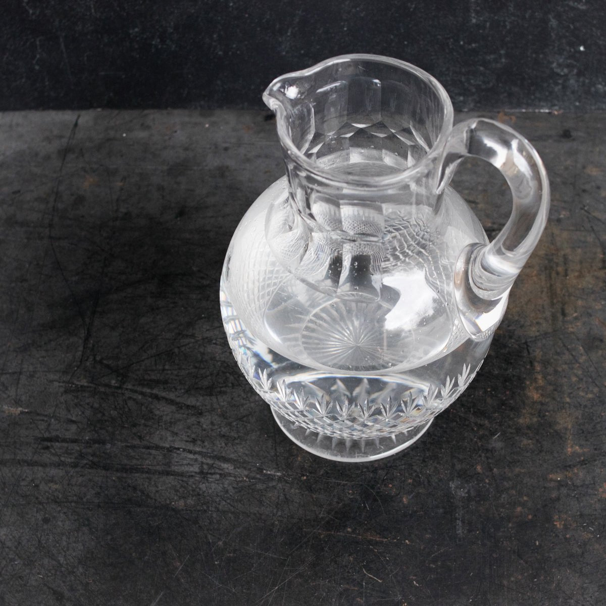 Antique Crystal Bar Pitcher - elsie green - the french kitchen