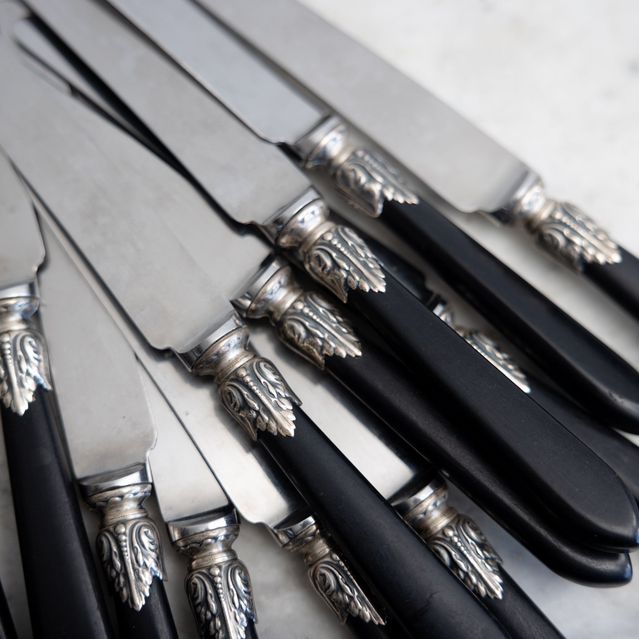 Antique Ebony Knife Set of 12 - elsie green - the french kitchen