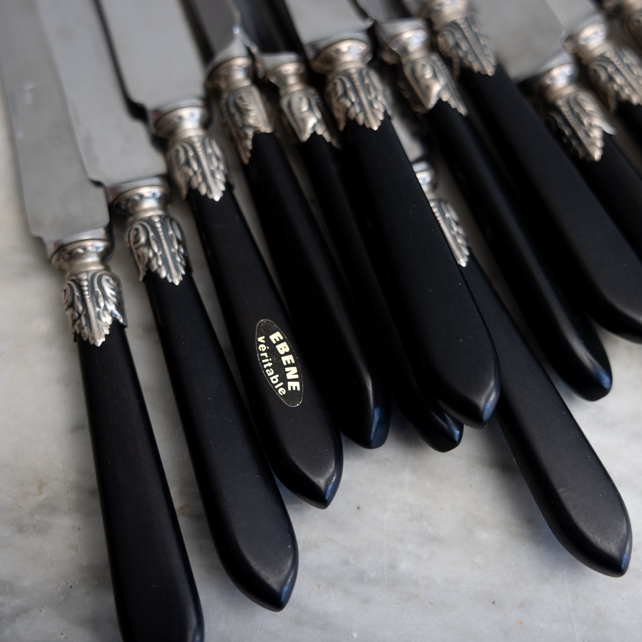 Antique Ebony Knife Set of 12 - elsie green - the french kitchen
