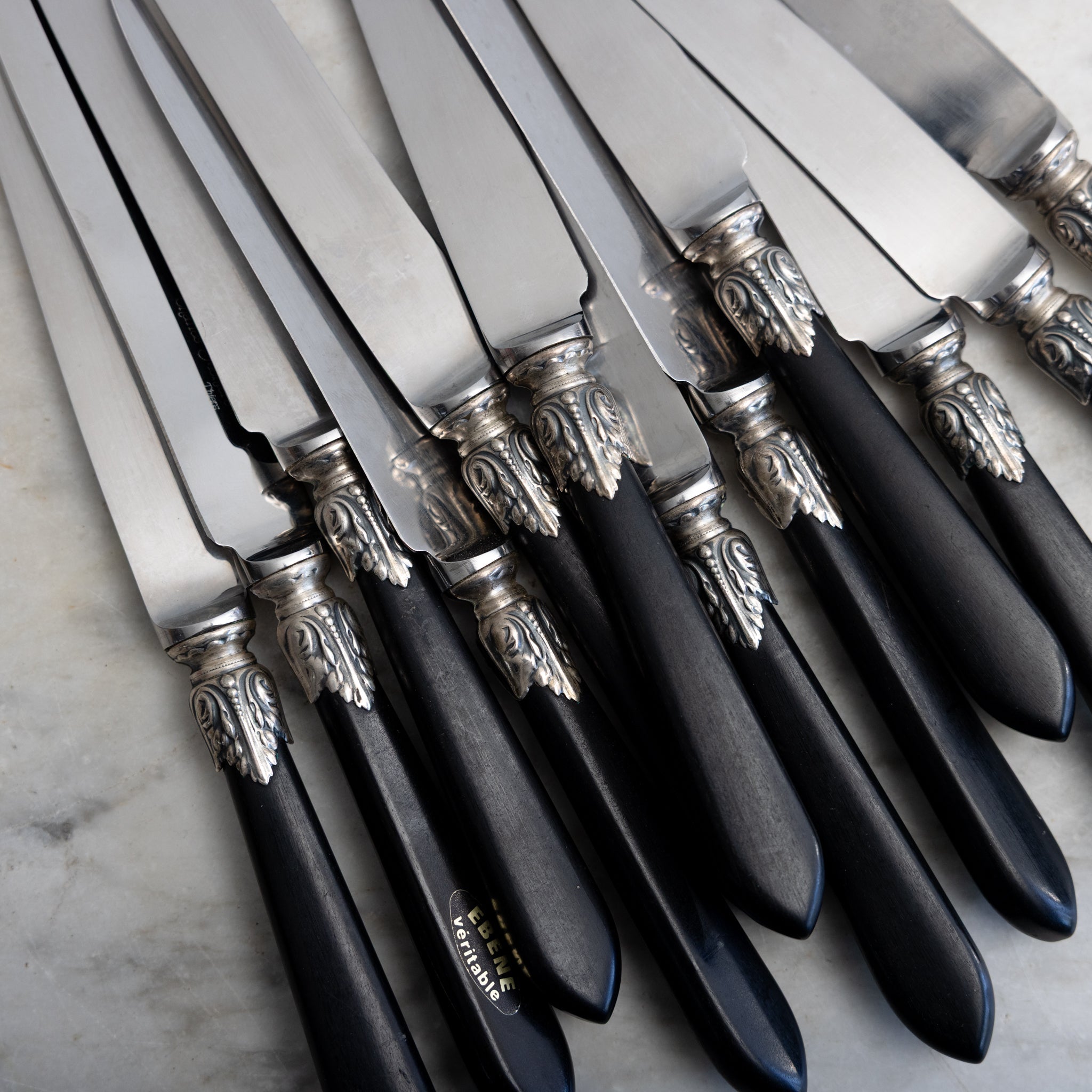 Antique Ebony Knife Set of 12 - elsie green - the french kitchen