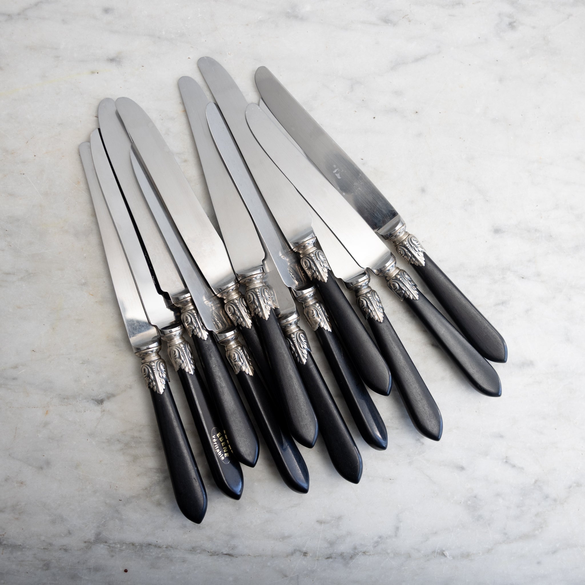 Antique Ebony Knife Set of 12 - elsie green - the french kitchen