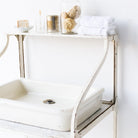 Antique Enamel Bank Counter - elsie green - furniture