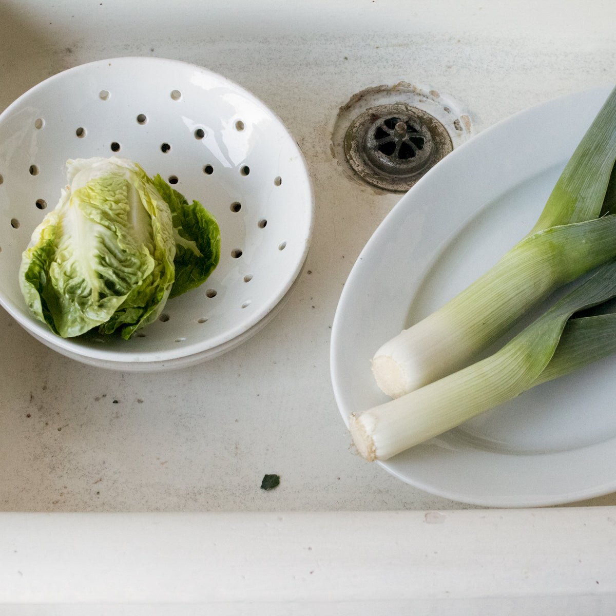 Antique Enamel Bank Counter - elsie green - furniture