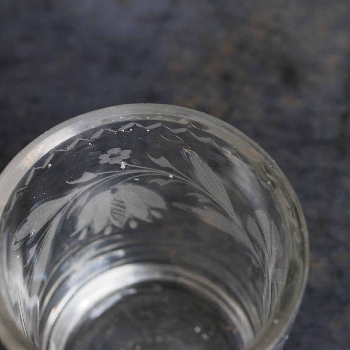 Antique Engraved Glass Tumbler - elsie green - The French Kitchen