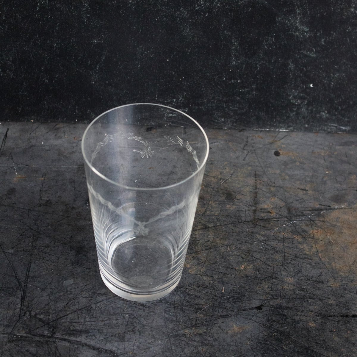Antique Engraved Glass Tumbler - elsie green - The French Kitchen