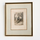 Antique Etching | Le Cerf Et La Vigne - elsie green - Art