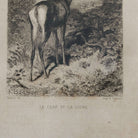 Antique Etching | Le Cerf Et La Vigne - elsie green - Art