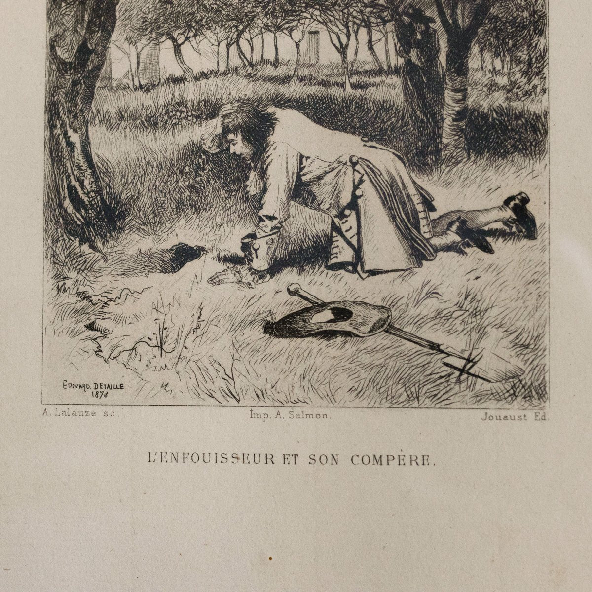 Antique Etching | L'Enfoussier Et Son Compere - elsie green - Art