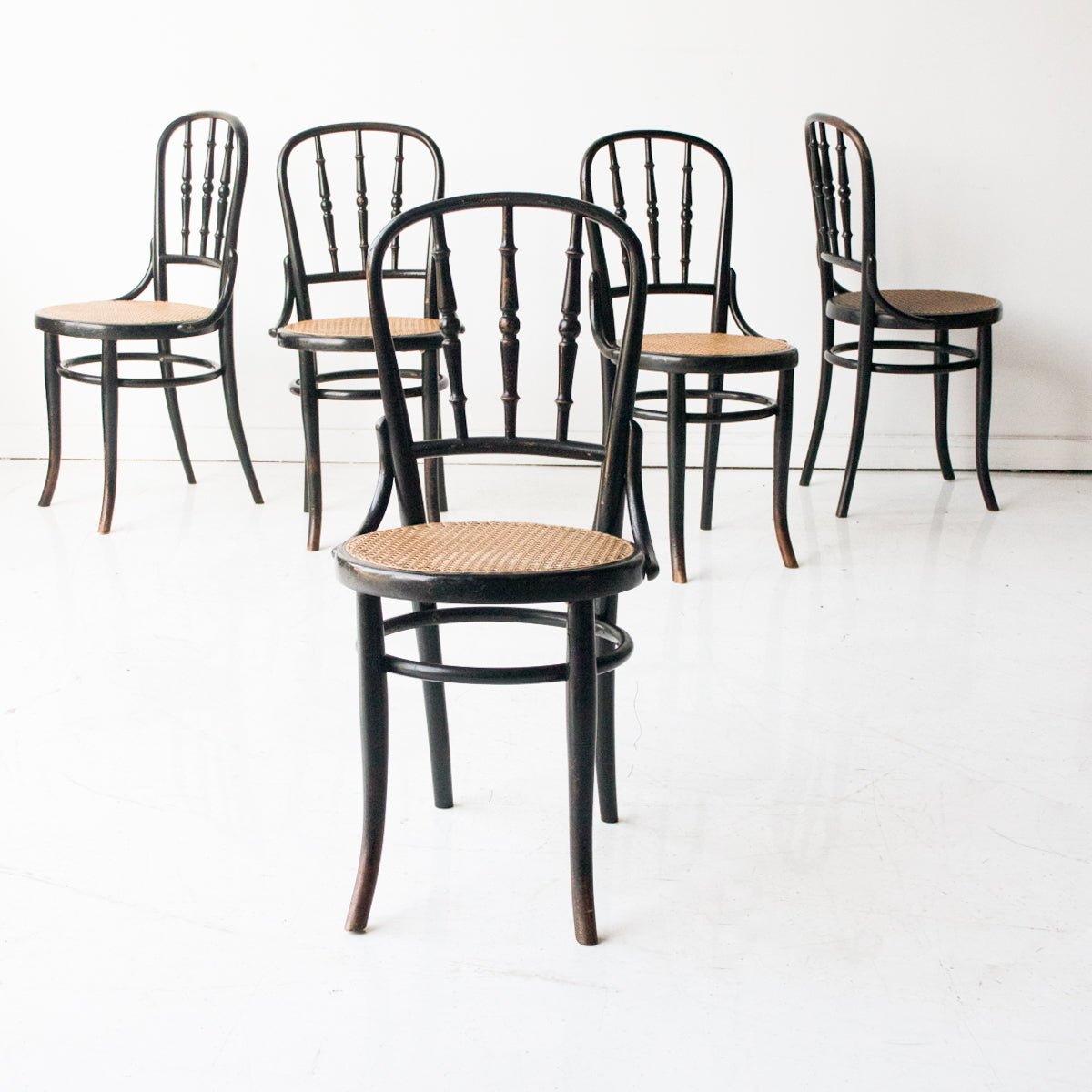 Antique Fischel Birdseye Cane Dining Chair - elsie green - Furniture