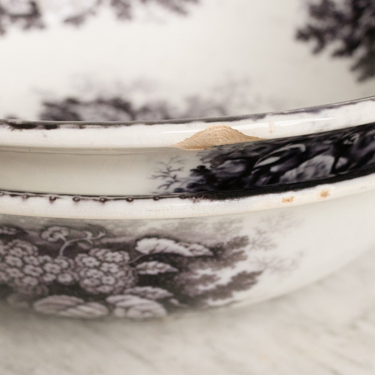 Antique Flow Black Serving Bowl - elsie green - The French Kitchen