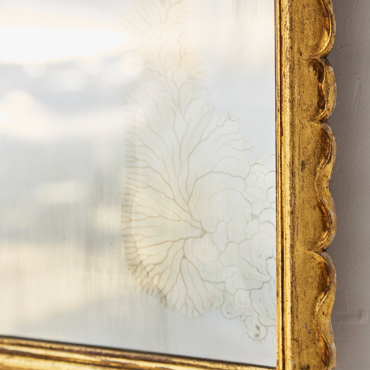 Antique Gilded Mirror | 14.5 x 18.5 - elsie green - decor