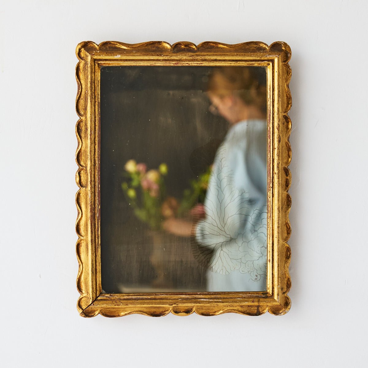 Antique Gilded Mirror | 14.5 x 18.5 - elsie green - decor