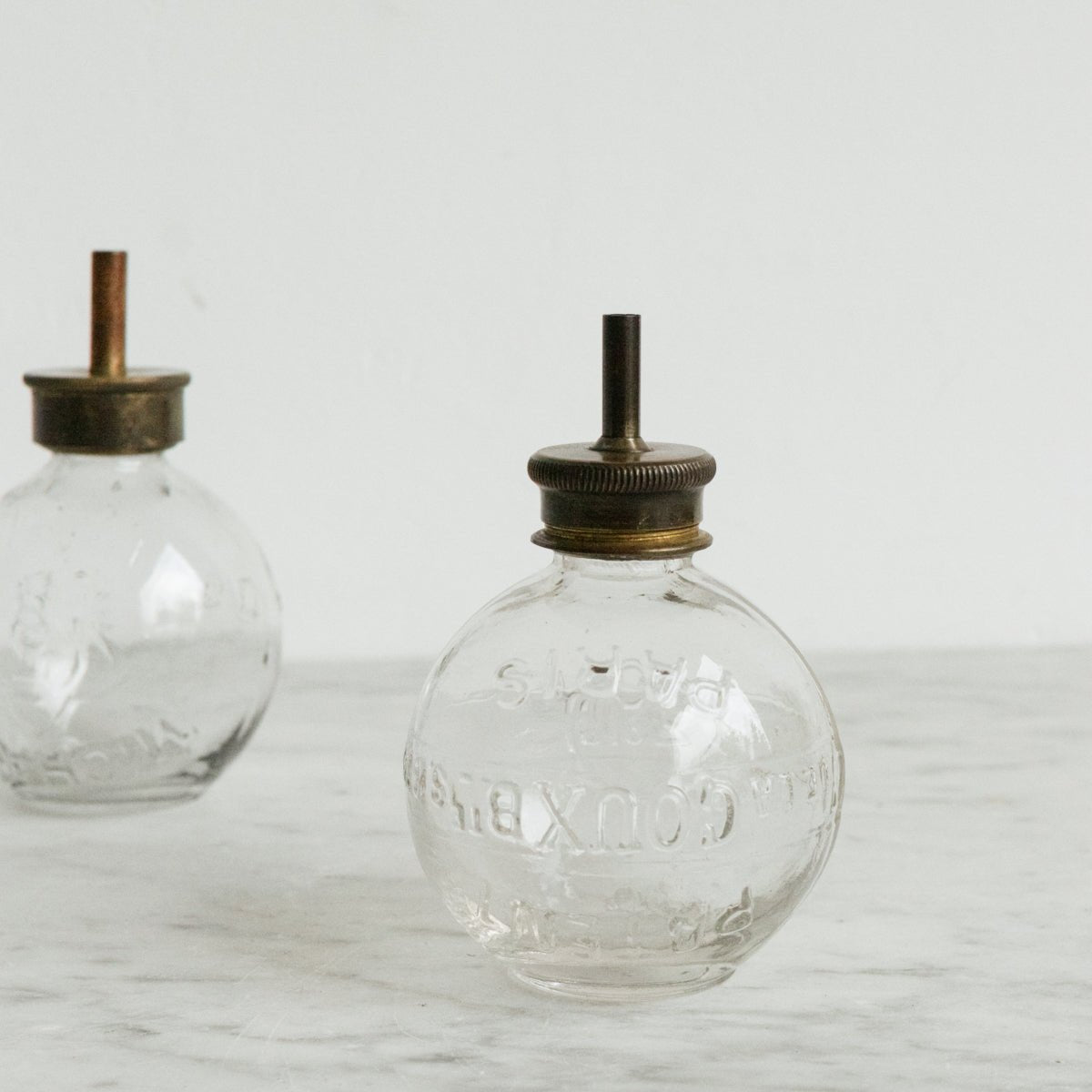 Antique Glass Bub Oiler | Embossed Paris - elsie green - decor