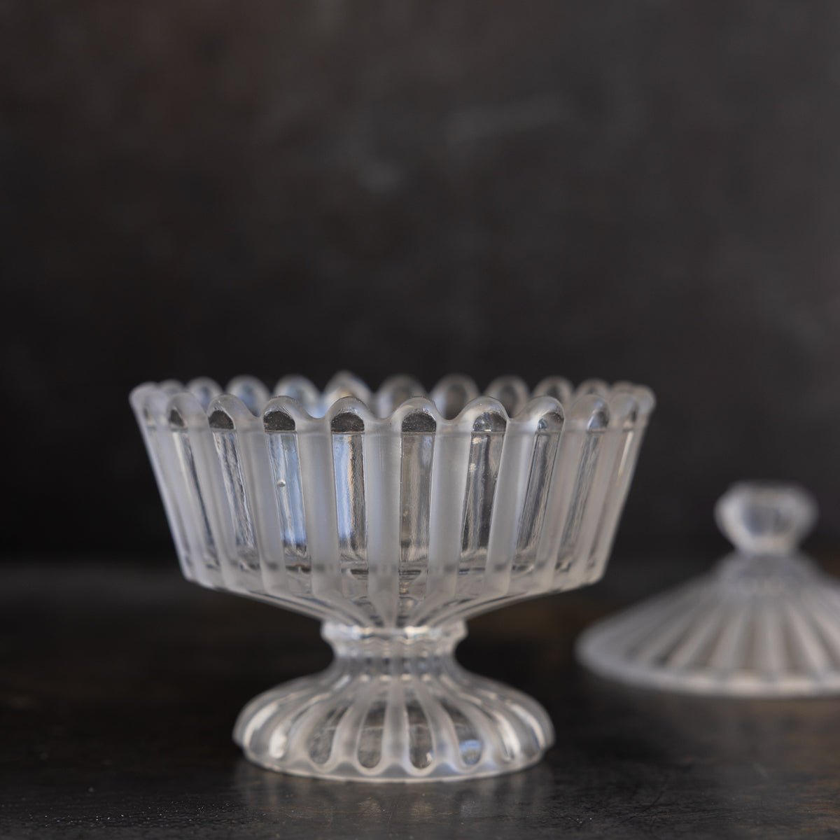 Antique Glass Candy Jar - elsie green - decor