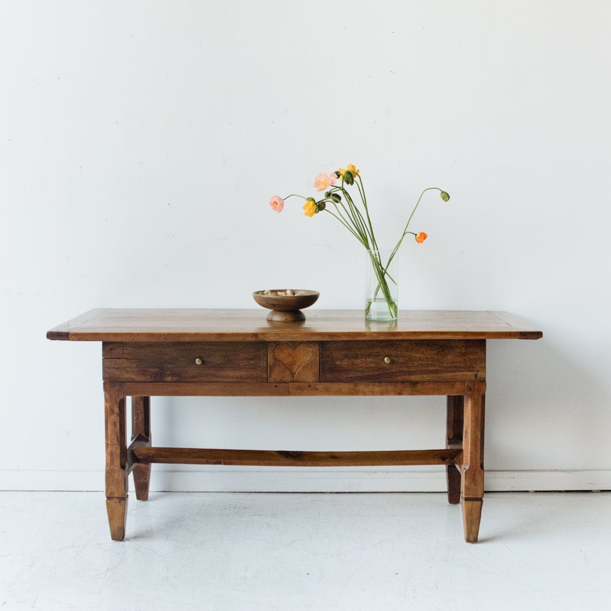 Antique Hand Carved Heart Island - elsie green - furniture