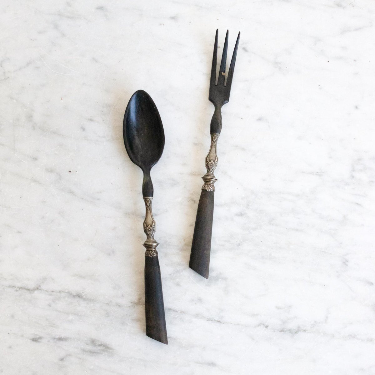 Antique Horn & Silver Serving Set - elsie green - the french kitchen
