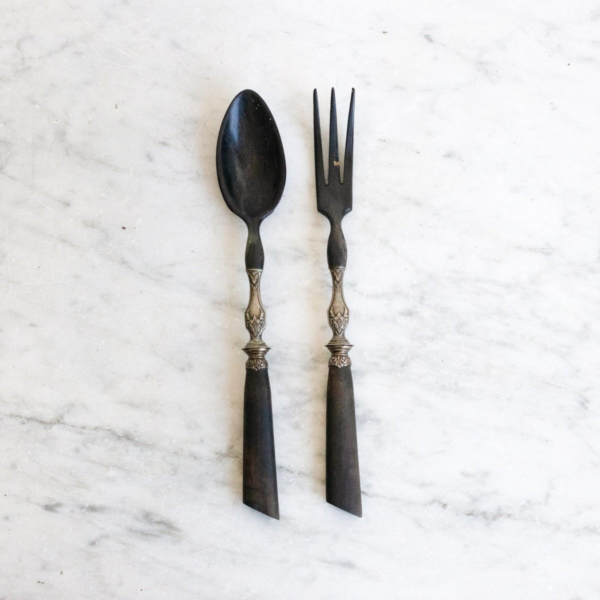 Antique Horn & Silver Serving Set - elsie green - the french kitchen