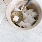 Antique Ironstone Confiture Crock & Brass Spoon - elsie green - the french kitchen