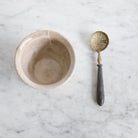 Antique Ironstone Confiture Crock & Brass Spoon - elsie green - the french kitchen