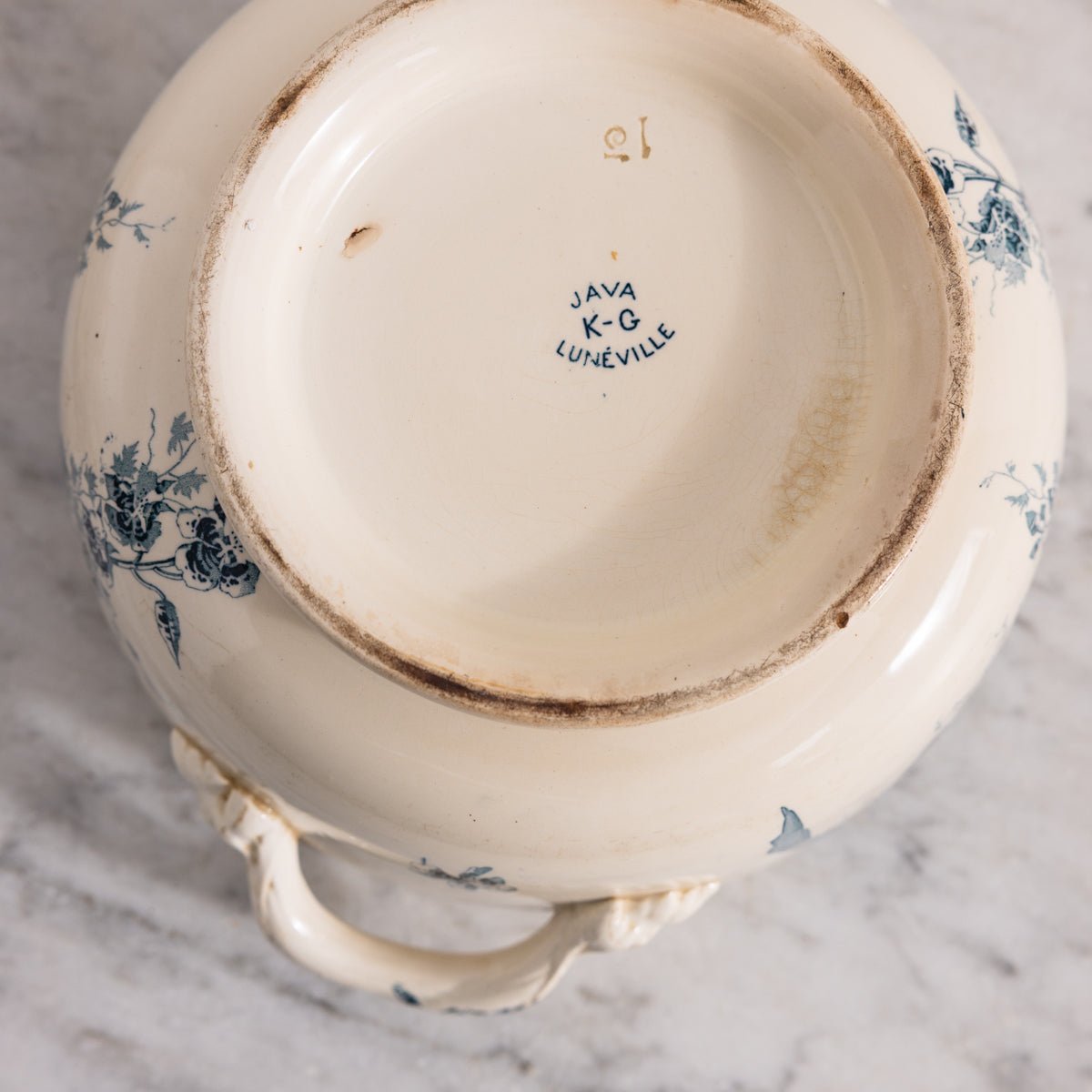 Antique Java Transferware Tureen - elsie green - the french kitchen