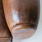 Antique Leather Club Chair - elsie green - furniture