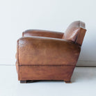 Antique Leather Club Chair - elsie green - furniture