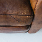 Antique Leather Club Chair - elsie green - furniture