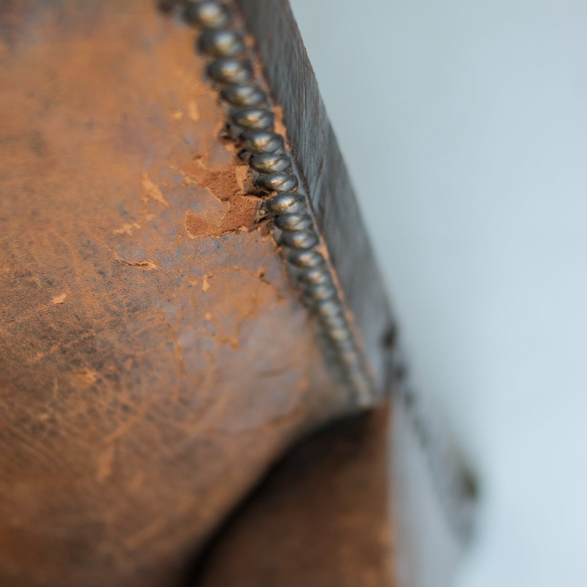 Antique Leather Club Chair - elsie green - furniture