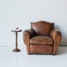 Antique Leather Club Chair - elsie green - furniture