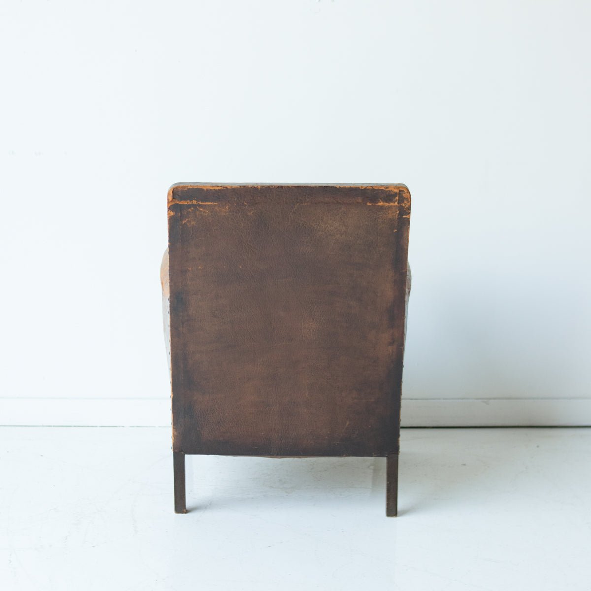 Antique Leather Club Chair - elsie green - furniture
