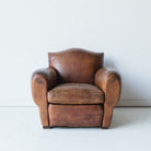 Antique Leather Club Chair - elsie green - furniture
