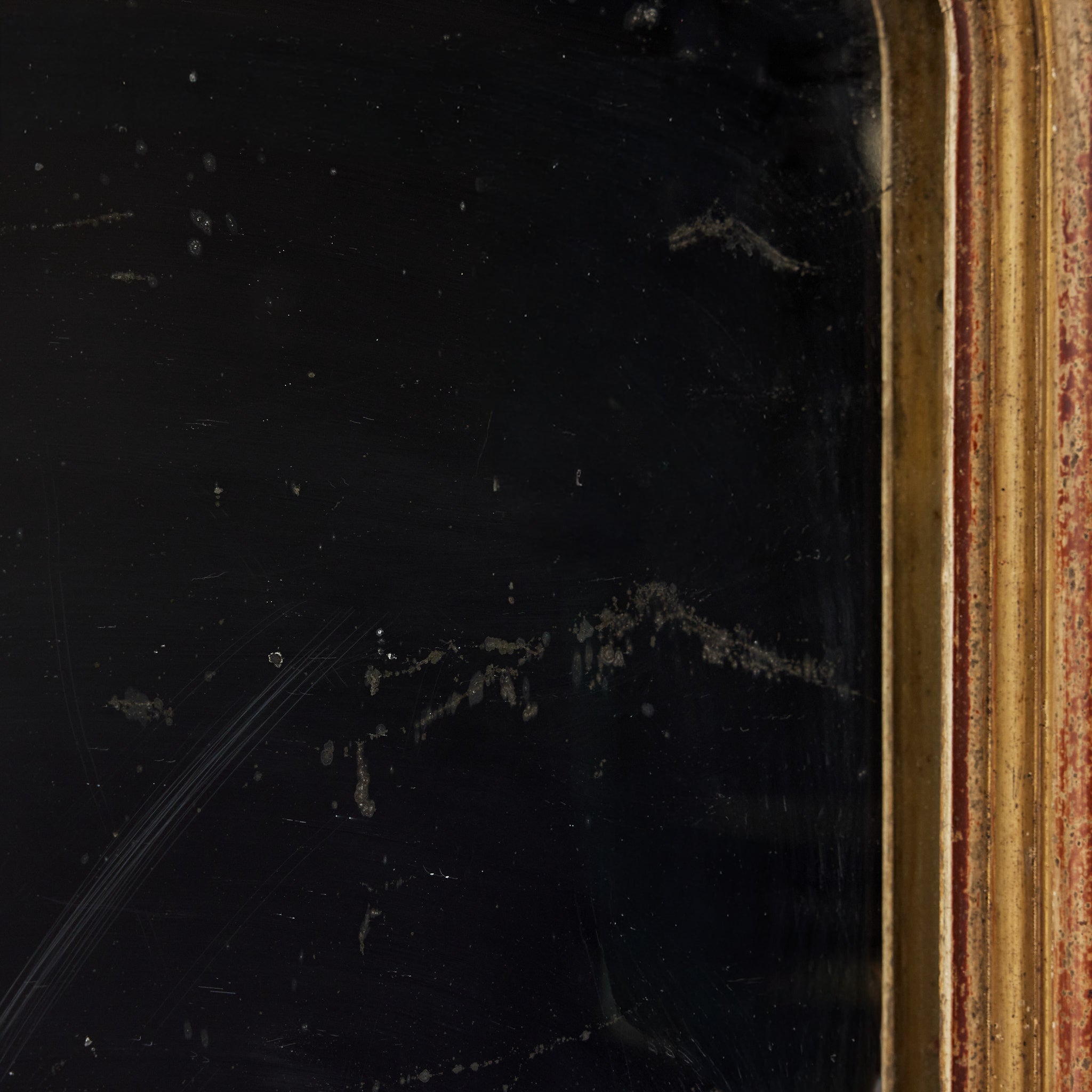 Antique Louis Philippe Mirror with Red Clay Bole | 36 x 50 - elsie green - decor