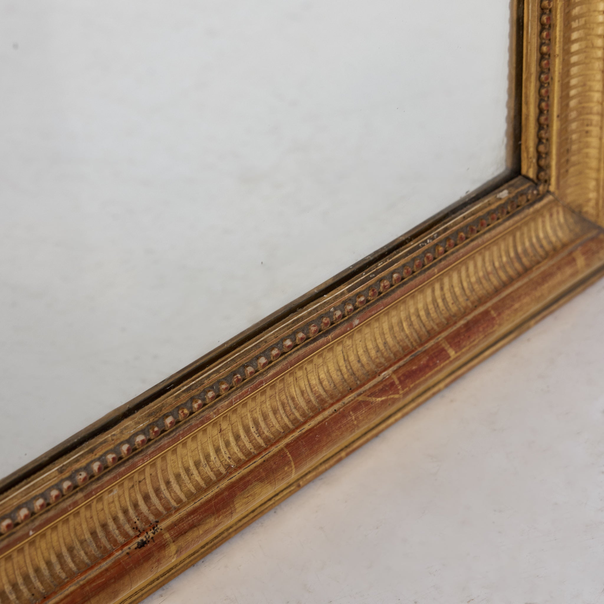 Antique Louis Philippe Mirror with Red Clay Bole | 36 x 50 - elsie green - decor